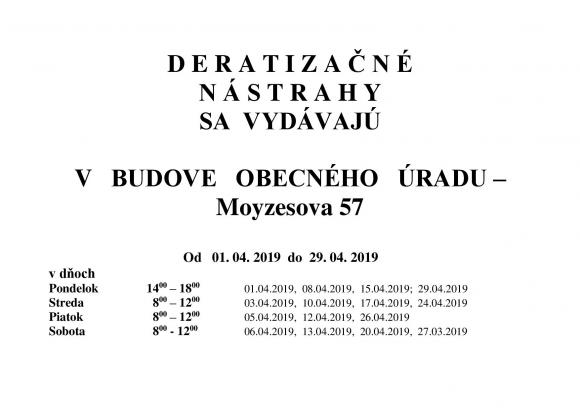 Deratizačné nástrahy Deratizačné nástrahy